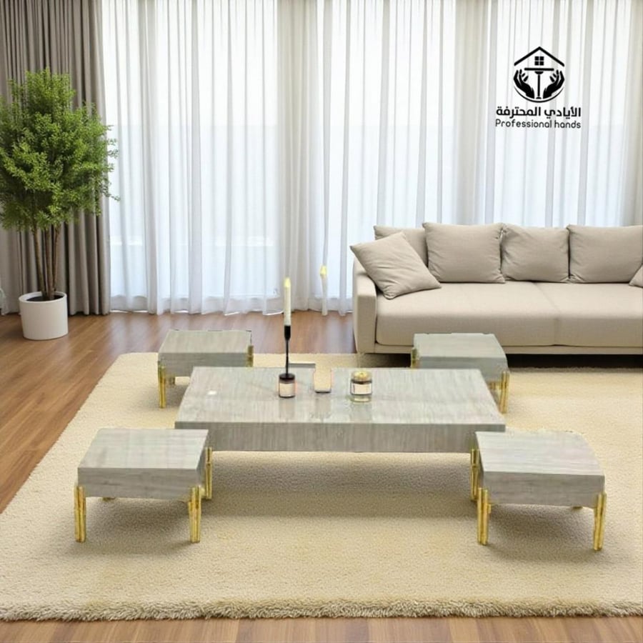 طقم طاولات بديل رخام