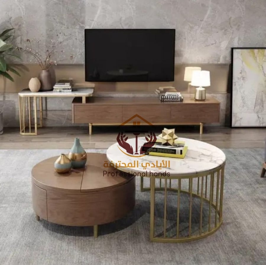 Middle double table with TV table