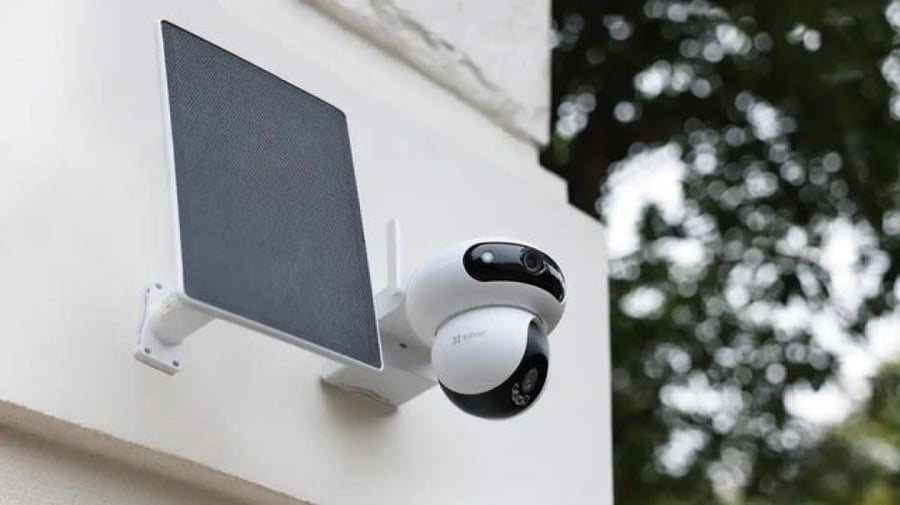 كاميرا مراقبة خارجية 360° بعدستين (4G + واي فاي) تعمل بالبطارية مع لوح طاقة شمسية - EZVIZ HB90x