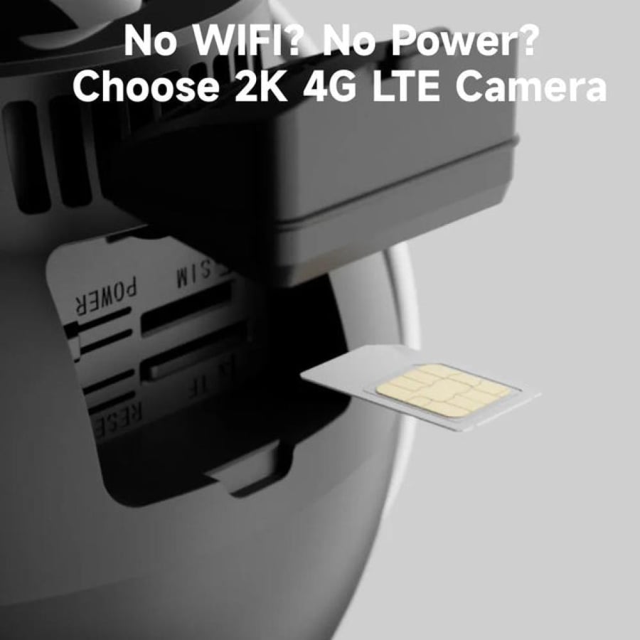 كاميرا مراقبة خارجية 3MP بالطاقة الشمسية مع شريحة اتصال Arenti GO3G