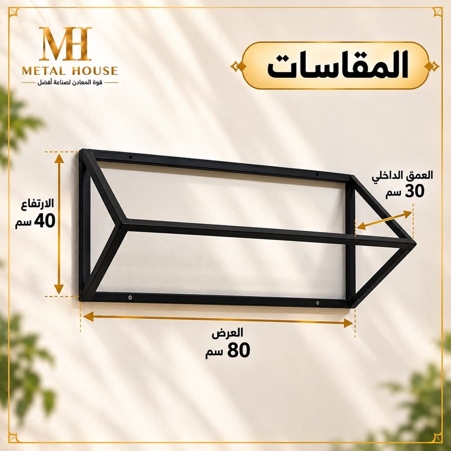 مقاسات علاقة الملابس الهندسية عرض 80 وارتفاع 40 وعمق 30 سم