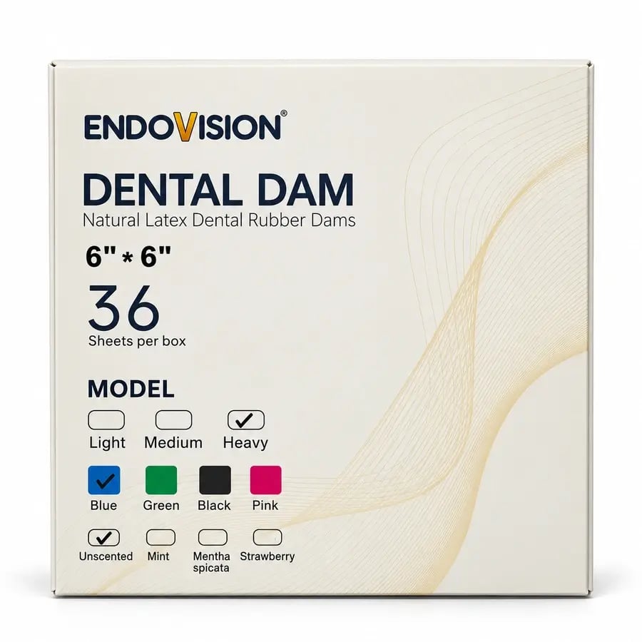 Endovision® – Latex Dental Rubber Dam 6"X6"