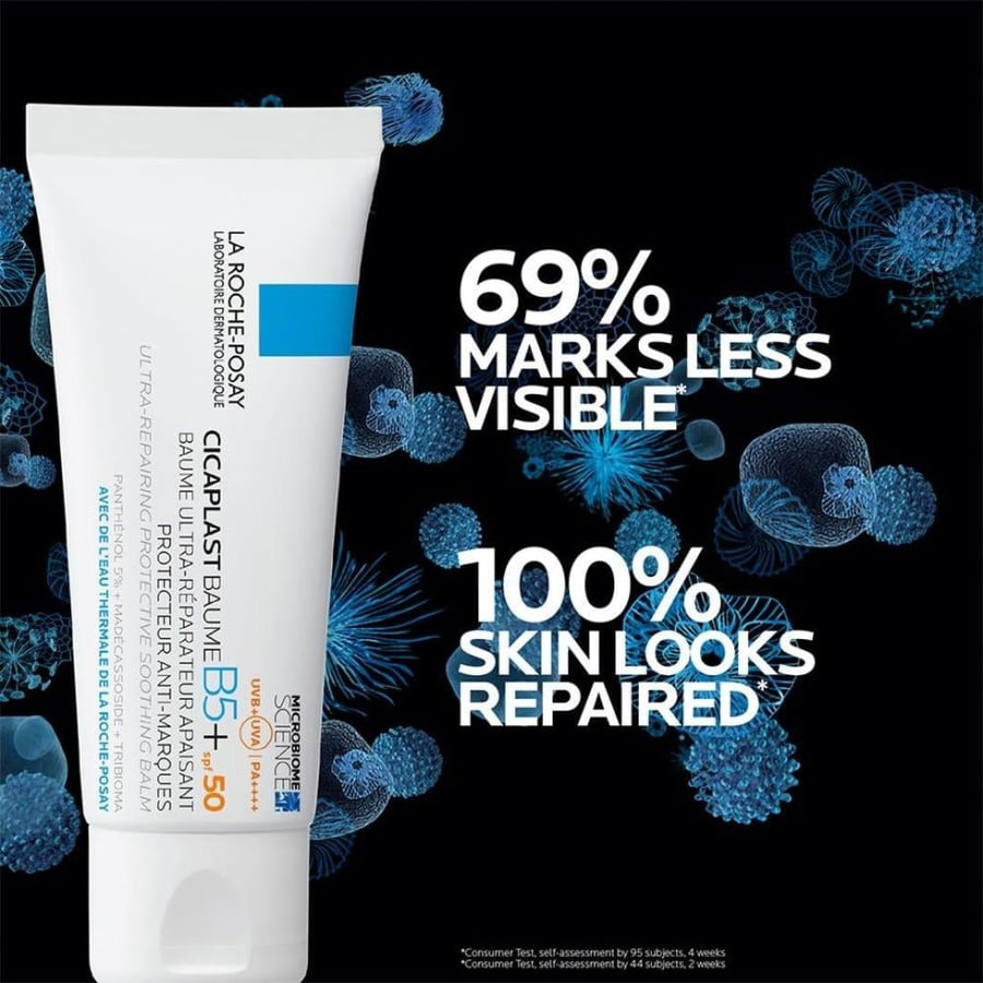 لاروش بوزيه سيكابلاست بَالم B5+ بمعامل حماية SPF 50 – بلسم مهدئ ومجدد للبشرة 40 مل