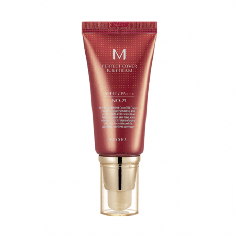 Misha, Cream M Perfect Cover B.B, SPF 42 PA +++, Light Beige 21, 1.7 ounces (50 ml)