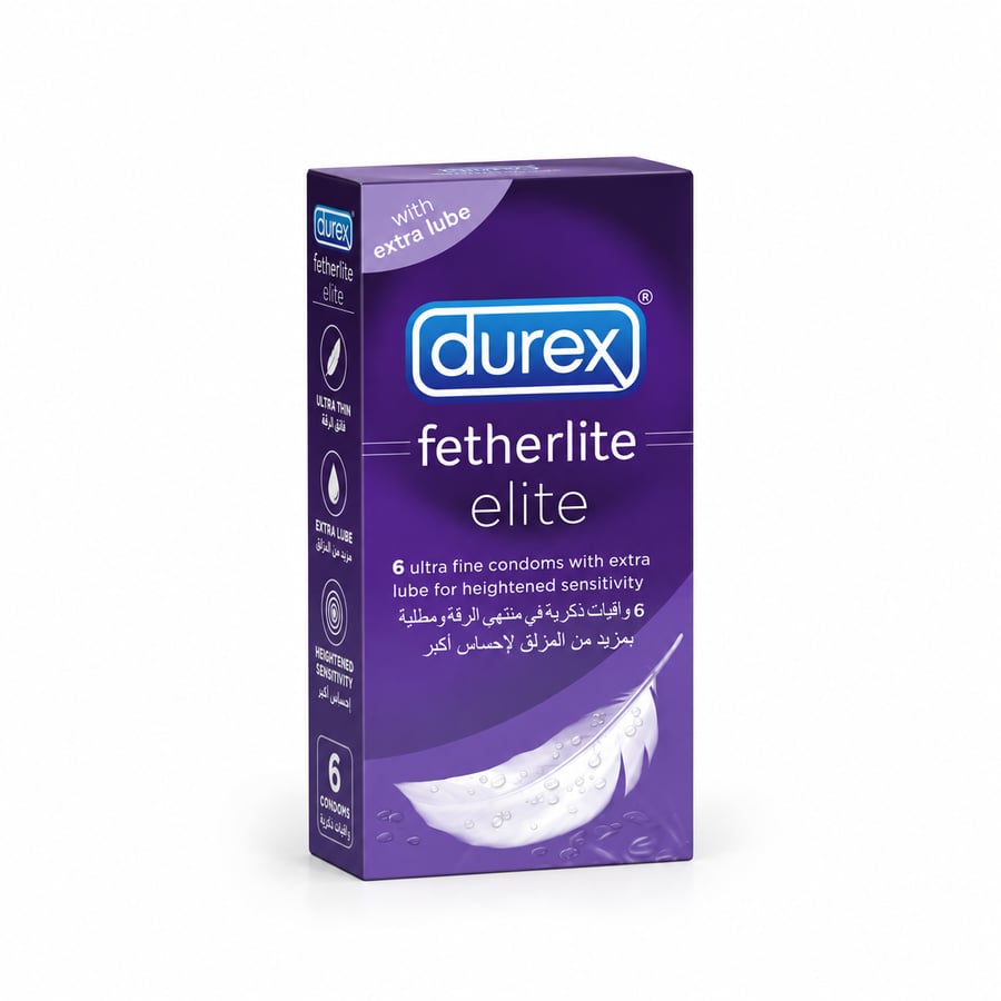 ديوريكس كندوم بنفسجى 6 حبة fetherlite elite