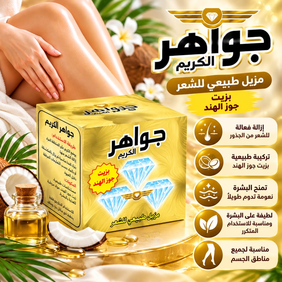 حلاوه جواهر بزيت جوز الهند