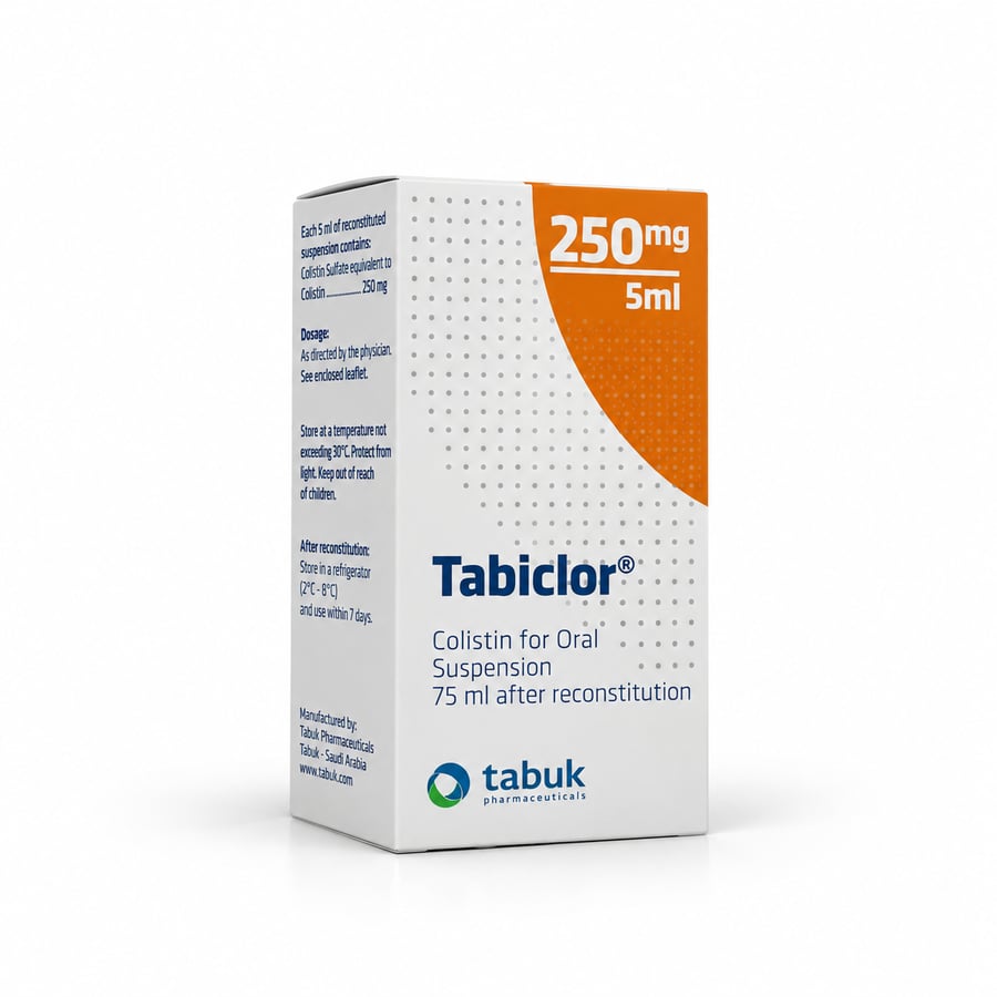 tabiclor 250mg 75ml susp