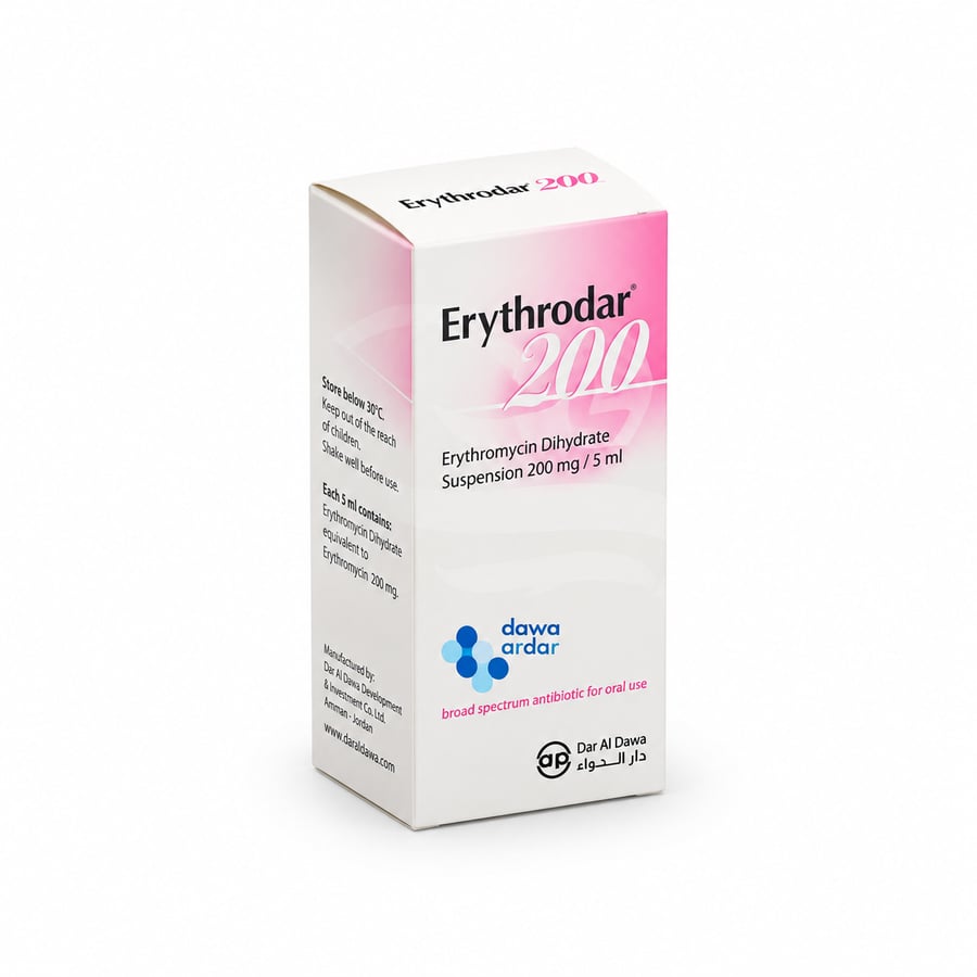 erythrodar 200mg 100ml susp