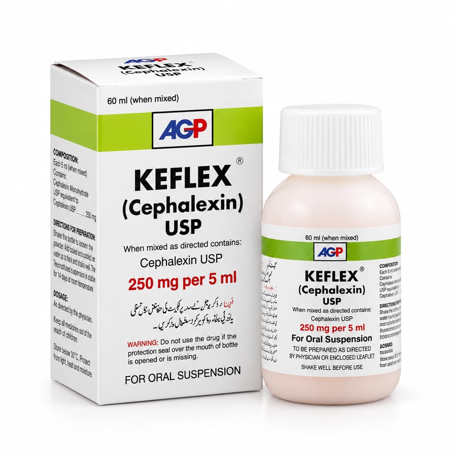 Keflex 250 mg susp