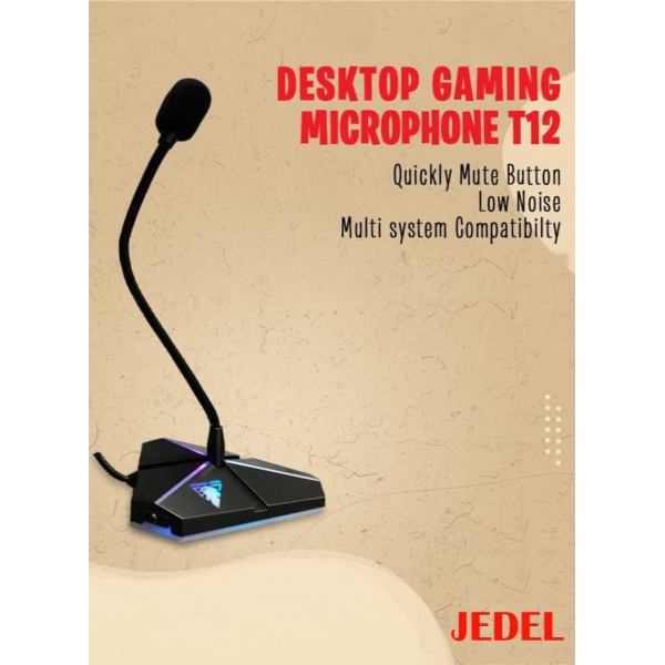 Jedel T-12 Desktop Gaming USB Microphone