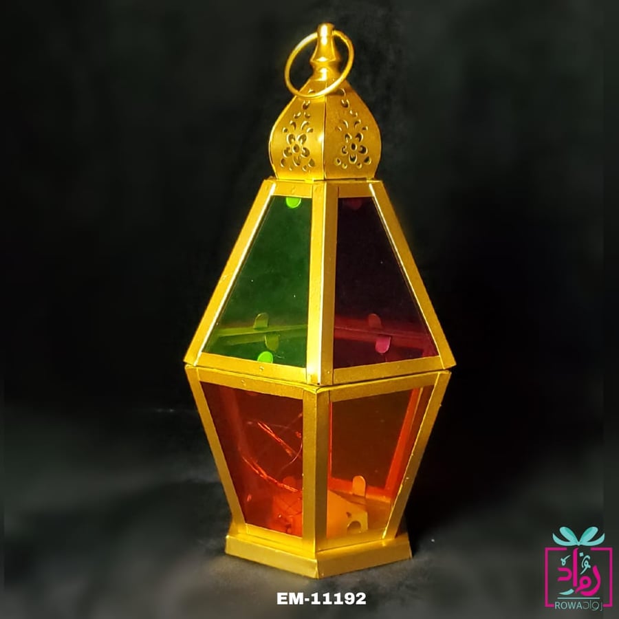 فانوس رمضان معدني ذهبي – موديل EM-11192