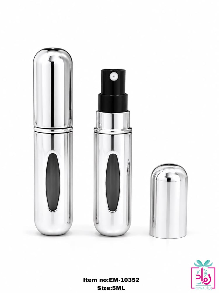 بخاخ عطر صغير بلاستيكة 5 مل 12 حبة فضي