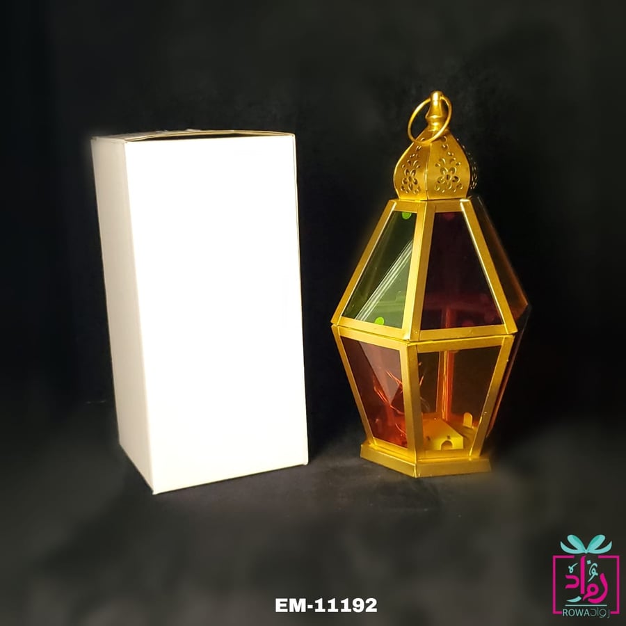 فانوس رمضان معدني ذهبي – موديل EM-11192