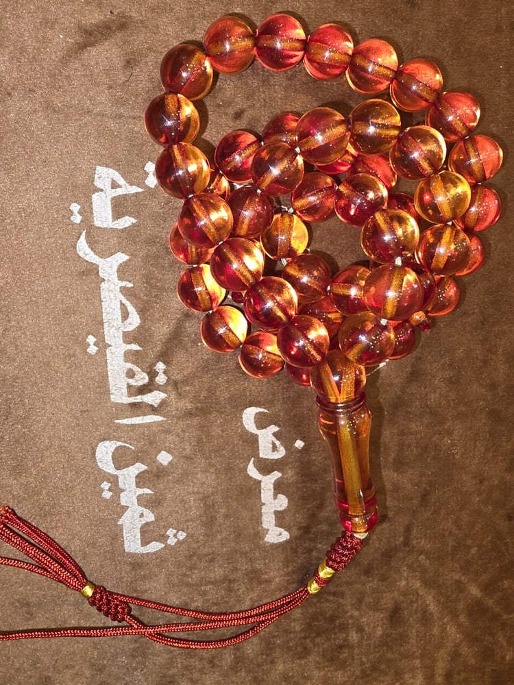 German saffron-colored prayer beads