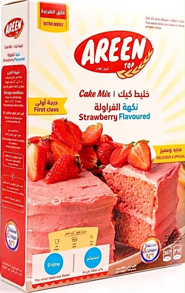 خليط كيك بنكهة الفراوله العرين توب
