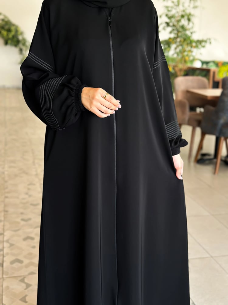 عباية سحاب وجيوب+طرحه ونقاب مجانا
