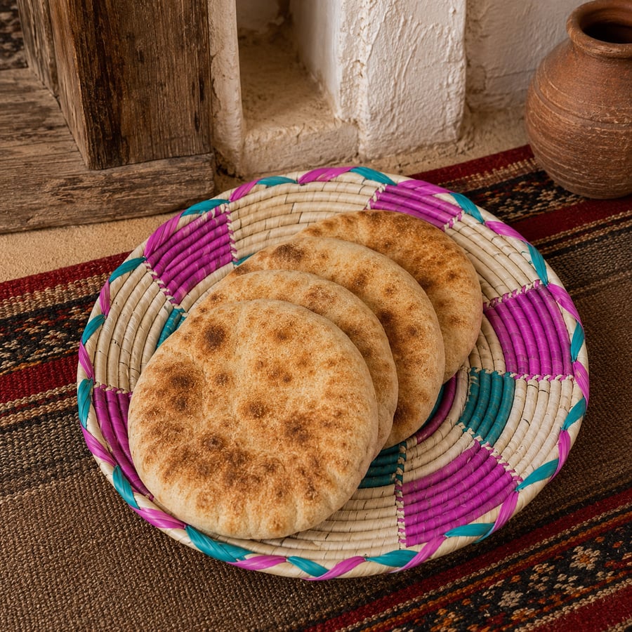 صحن خوص ملون صغير مقاس ٣٠ سم