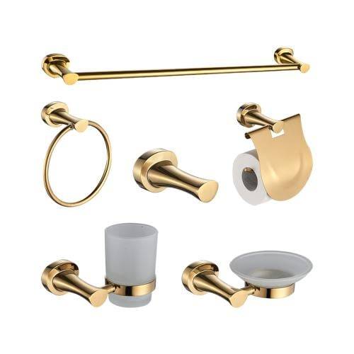 طقم اكسسوارات حمام ذهبي LIMA 10300-1002