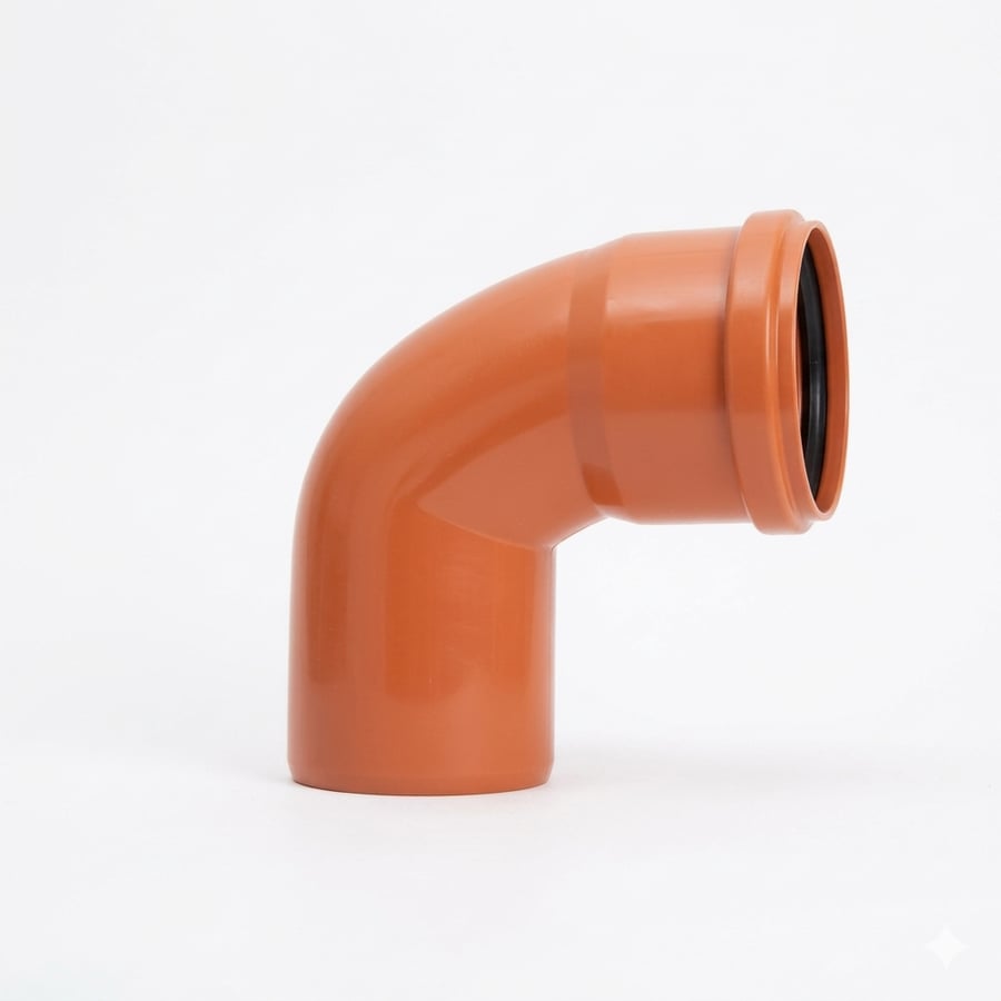 كوع عادي احمر تركي BERKE PVC 75MM 311287B