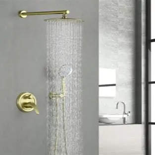 ماسورة دش حائط مخفي دائري ذهبي ICAST IC-SS-RW40/GD 40CM