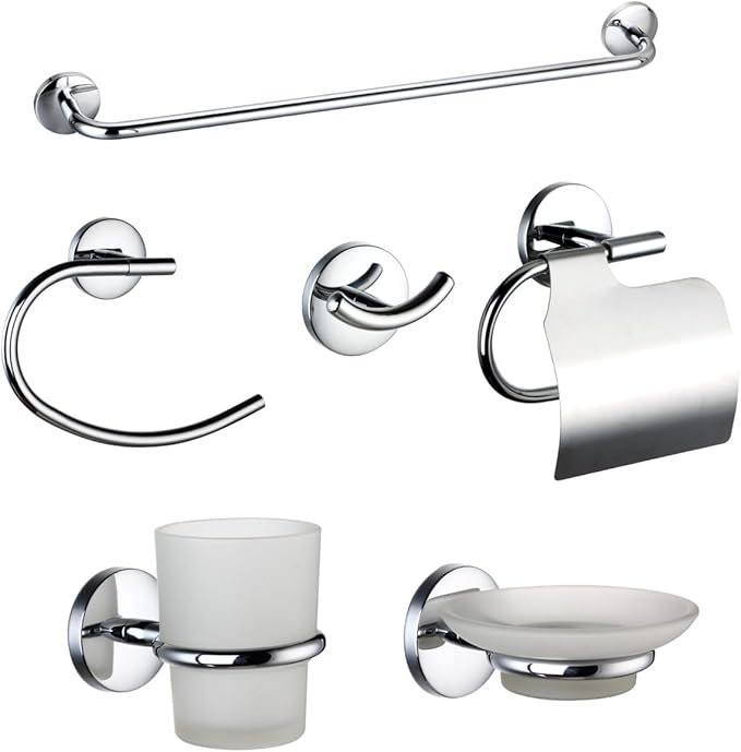 طقم اكسسوارات حمام كروم LIMA10300-1001