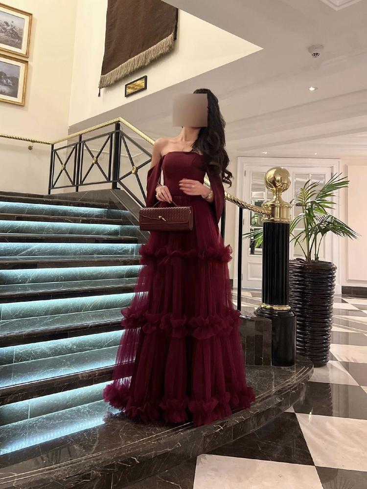 فستان برغندي