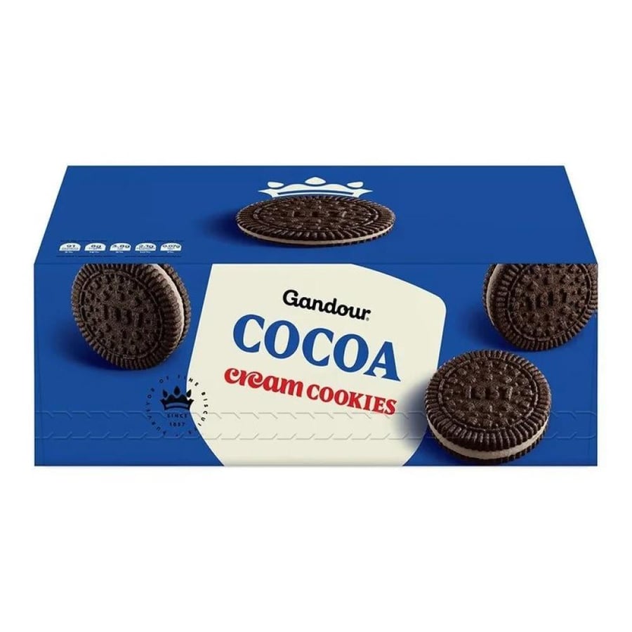 بسكوت بالكريمة كاكاو غندور 12×38 جم  |  Gandour Cocoa Cream Cookies 12x38g