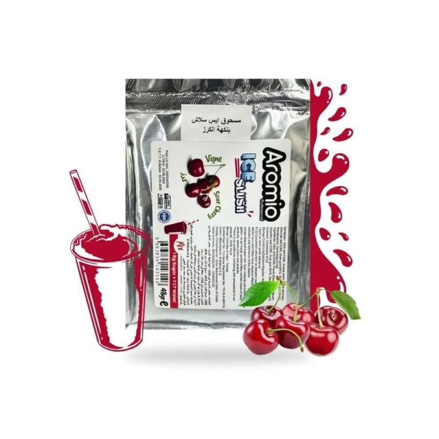 مسحوق سلاش بنكهة كرز اروميو 48جم  |  Aromaio Cherry Flavor Slush Powder 48g