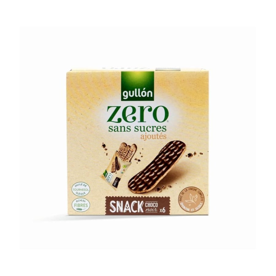 لوح حبوب مغطي شوكولا بدون سكر جولون 150 جم | Gullon Snack Choco x6 150g