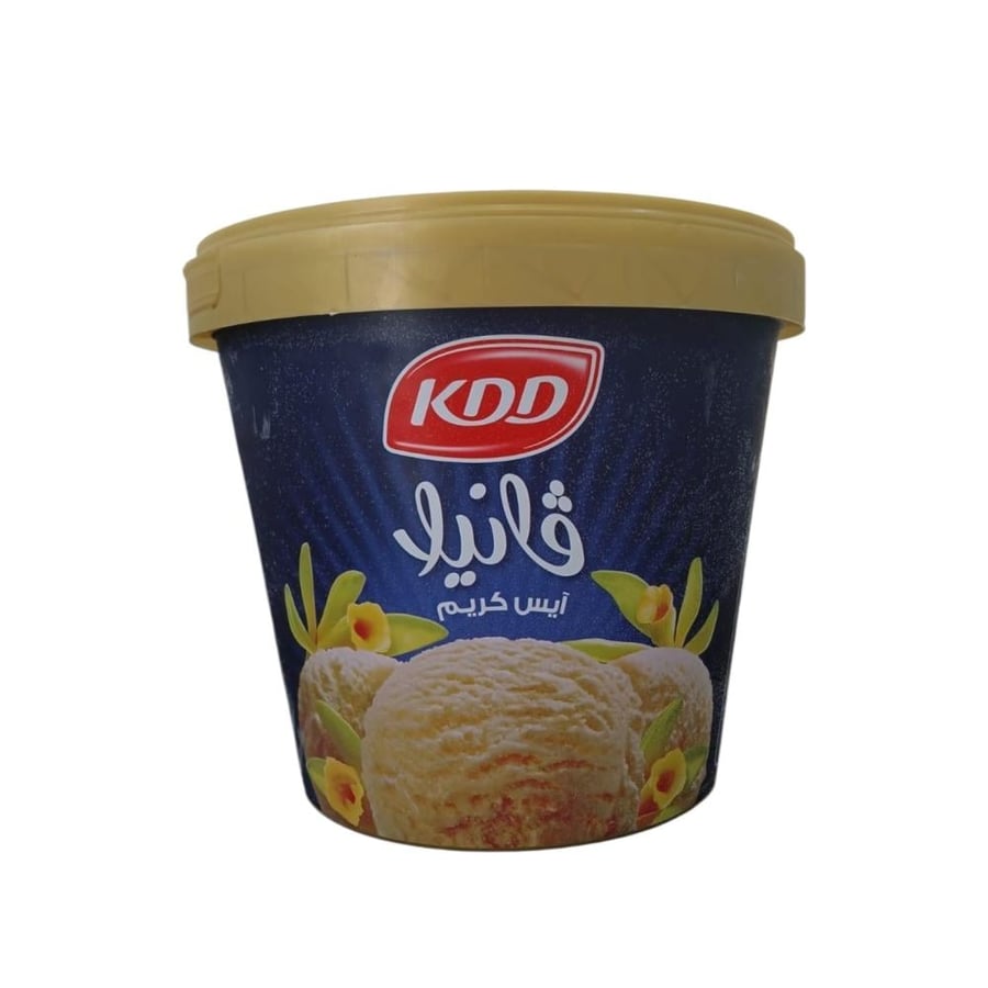 ايسكريم KDD سطل وسط فانيلا 1 لتر | KDD Vanilla Ice Cream Pail 1L