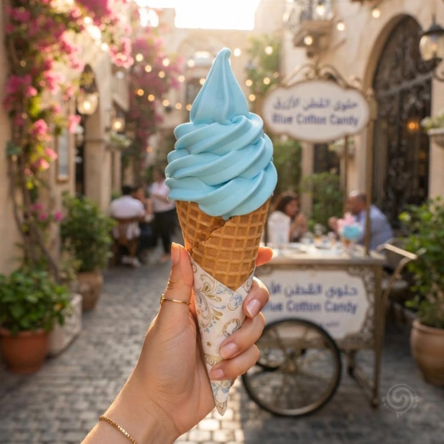 مزيج ايسكريم حلوى القطن الأزرق كواليتي 1 لتر | Kwality Soft Ice Cream Blue Cotton Candy 1L