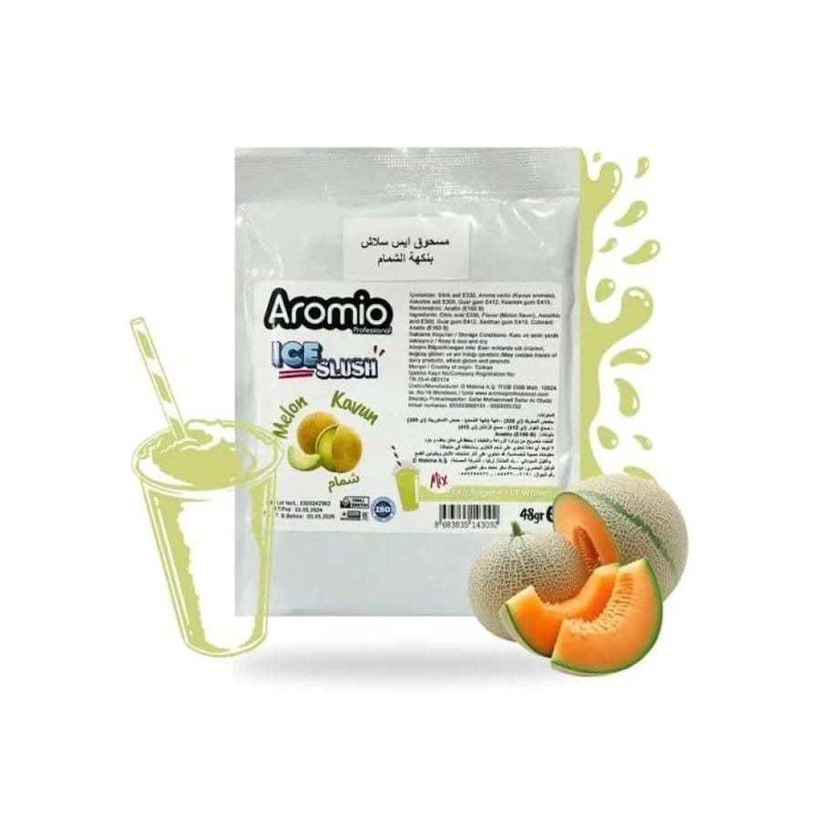 مسحوق سلاش بنكهة شمام اروميو 48جم  |  Aromaio Melon Flavor Slush Powder 48g