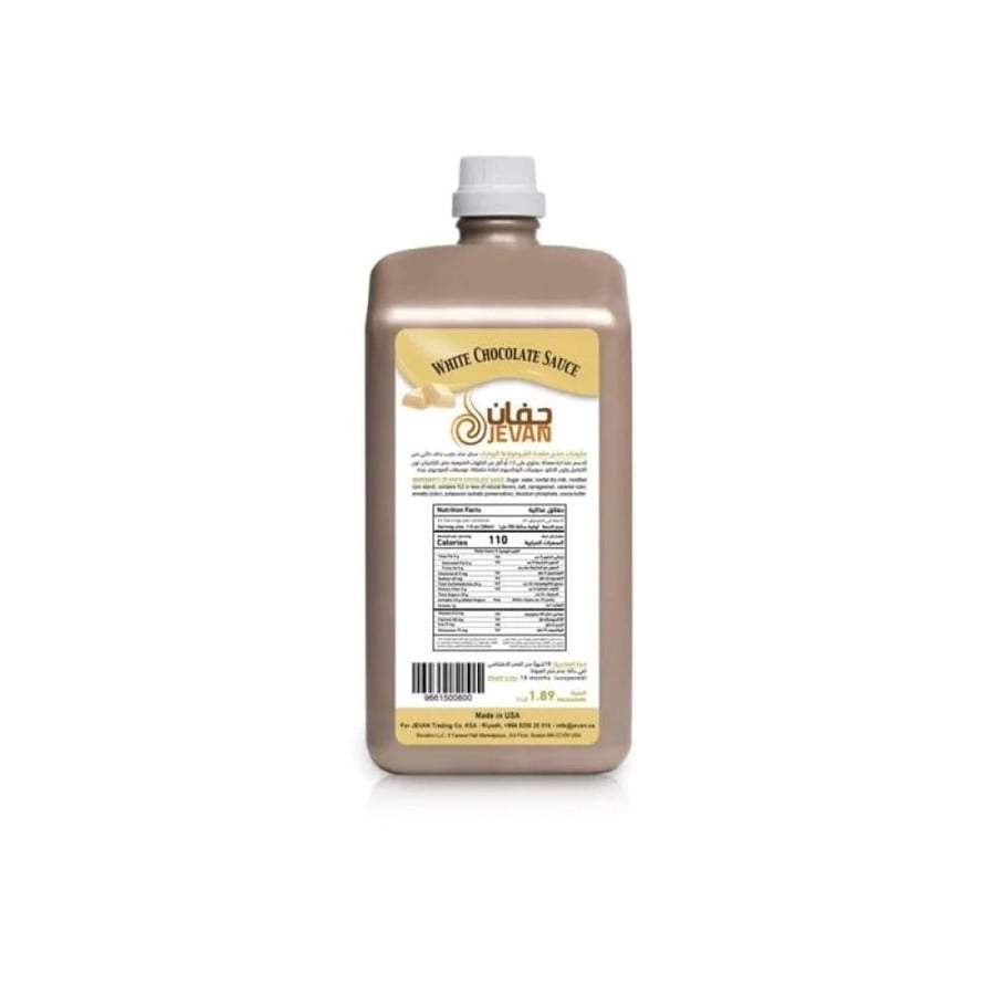 White chocolate sauce Jevan 1.89 liter