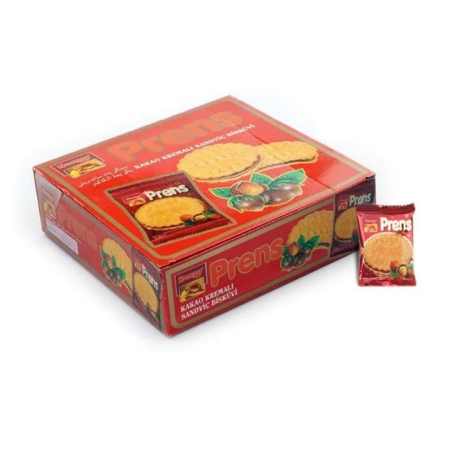Small Saray sandwich 24 pieces | Prens Sandwich Biscuit Filled with Chocolate Cream 24pcs