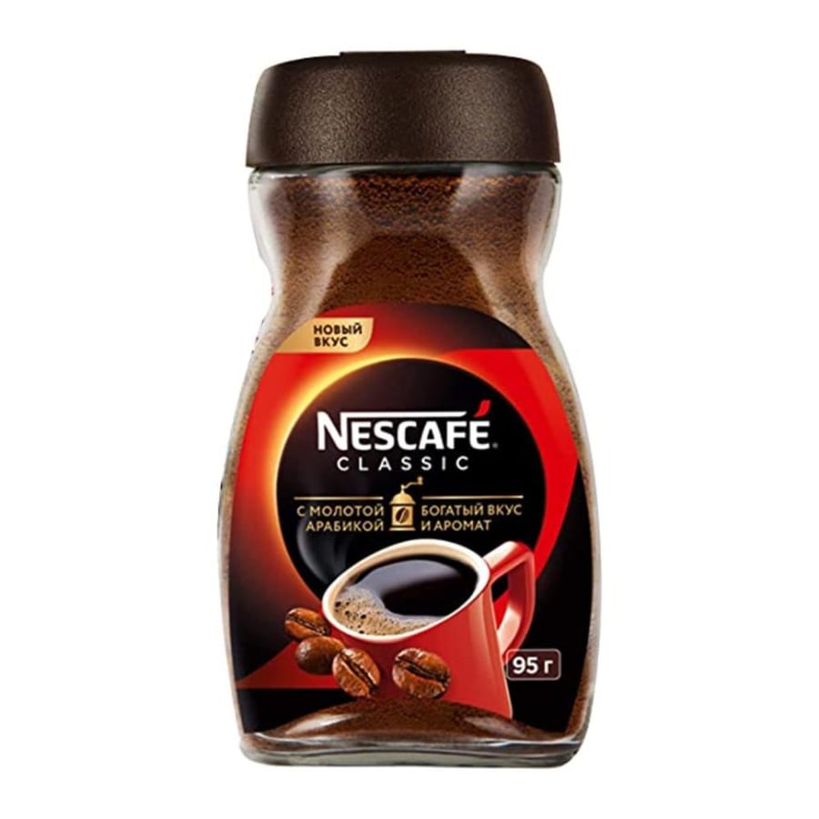 Nescafe Classic ground, medium glass, 95 grams | Nescafe Classic Instant Coffee Jar 95gm