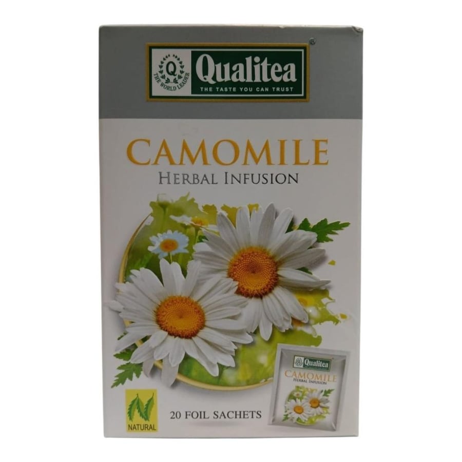 مشروب بابونج كواليتي 20×1.5 جم | Qualitea Camomile Herbal Infusion Foil Sachets 20x1.5gm