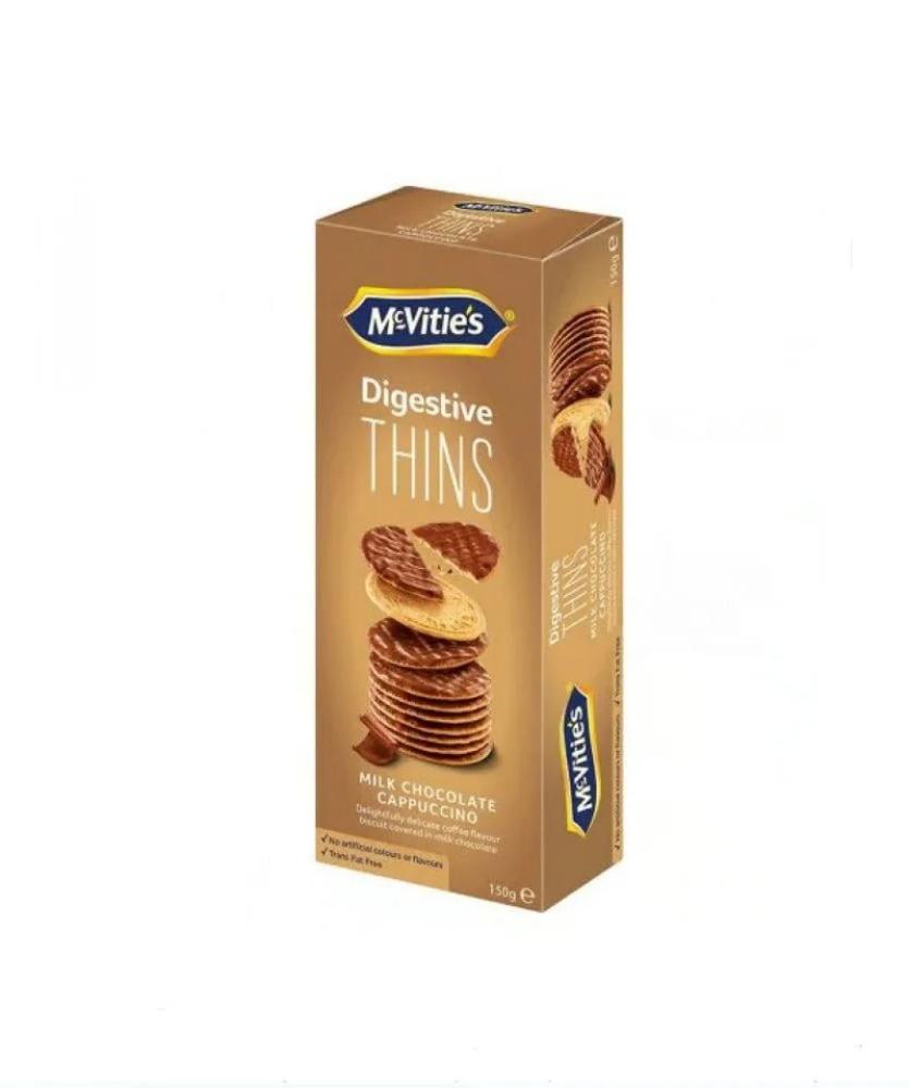 Digestive Thins covered with chocolate cappuccino 150 g | McVities Thins Milk Chocolate Cappuccino 150g
