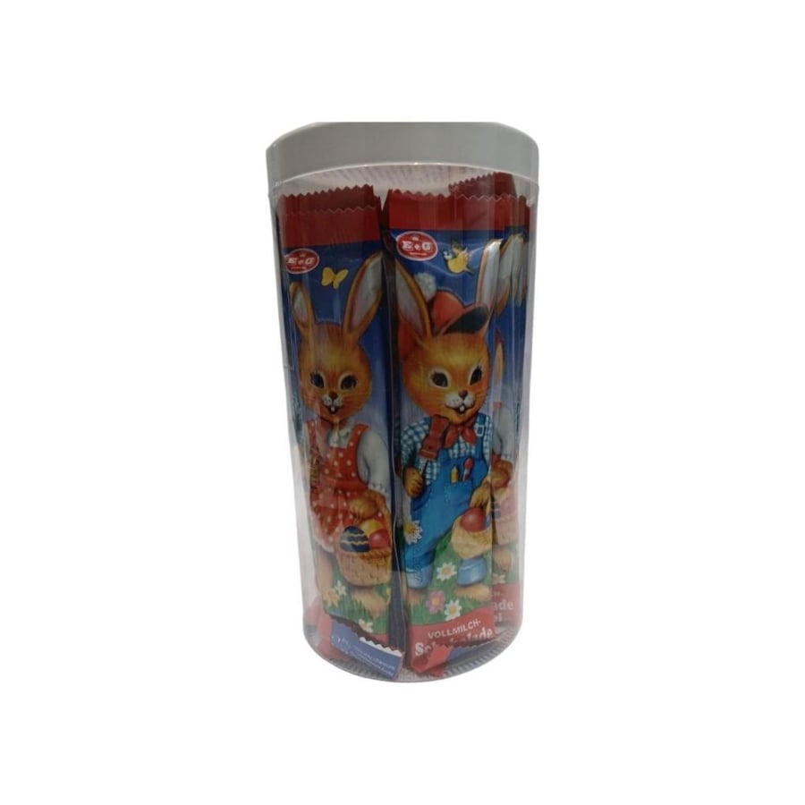 German small chocolate lollipop 20×15 g | EG Choco Lolly Bunny Mini Drum 20×15 g