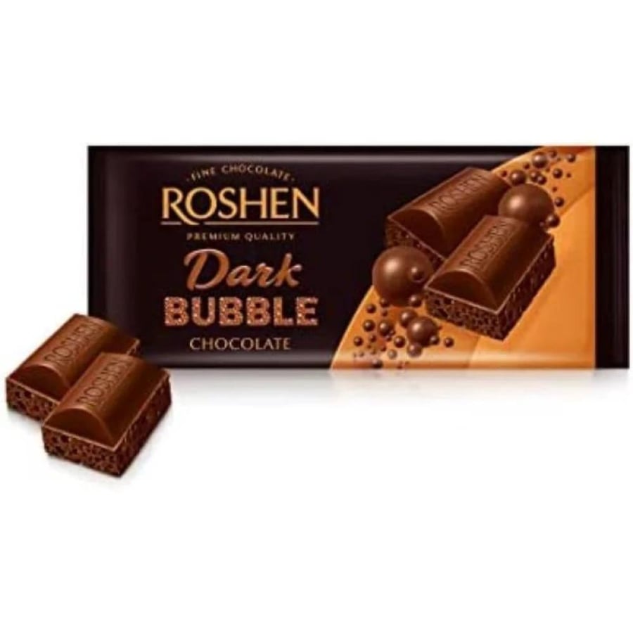 Roshen Dark Bubble Chocolate 80g