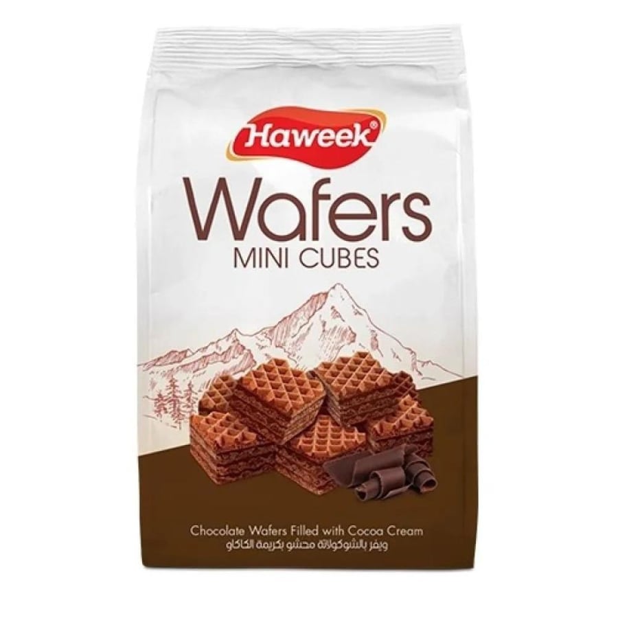 ويفر كاكاو ميني ويفرز حويك 100 جم  |  Haweek Wafers Mini Cubes 100gm