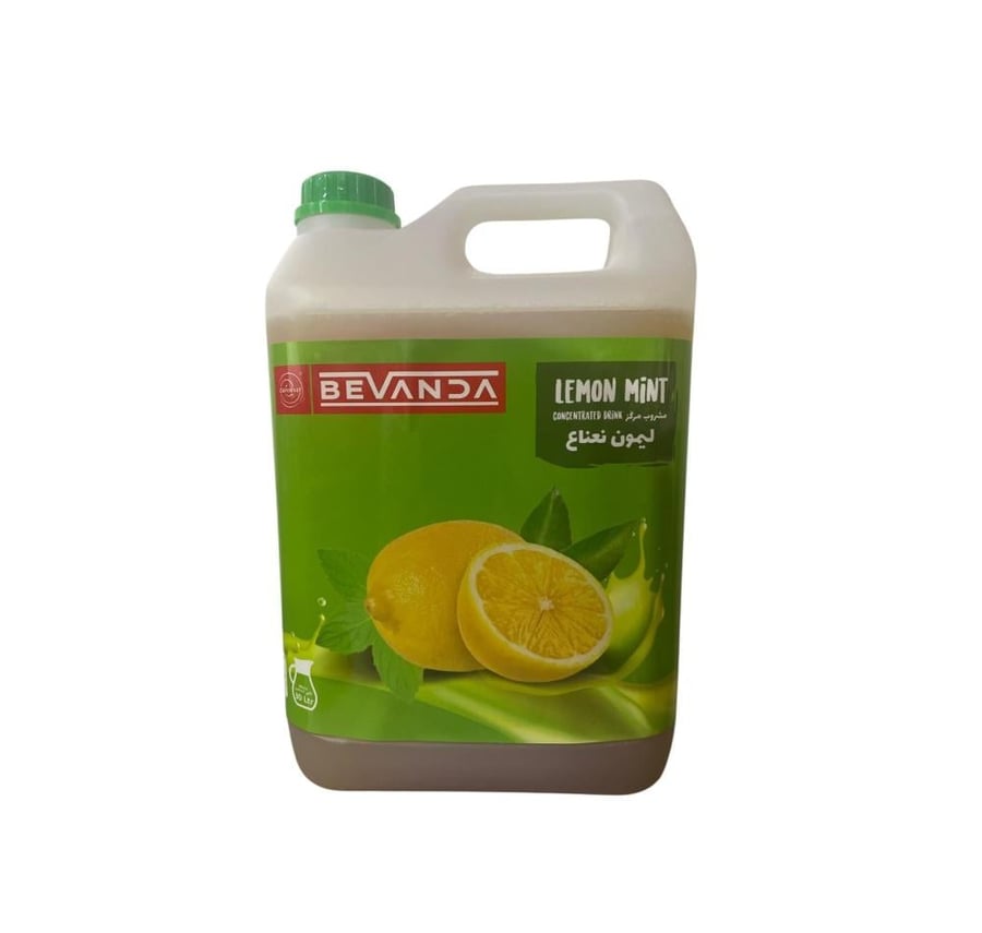 شراب مركز ليمون ونعناع بفاندا 5 لتر | Carousel Bevanda Lemon and Mint Flavored Concentrated Drink 5L