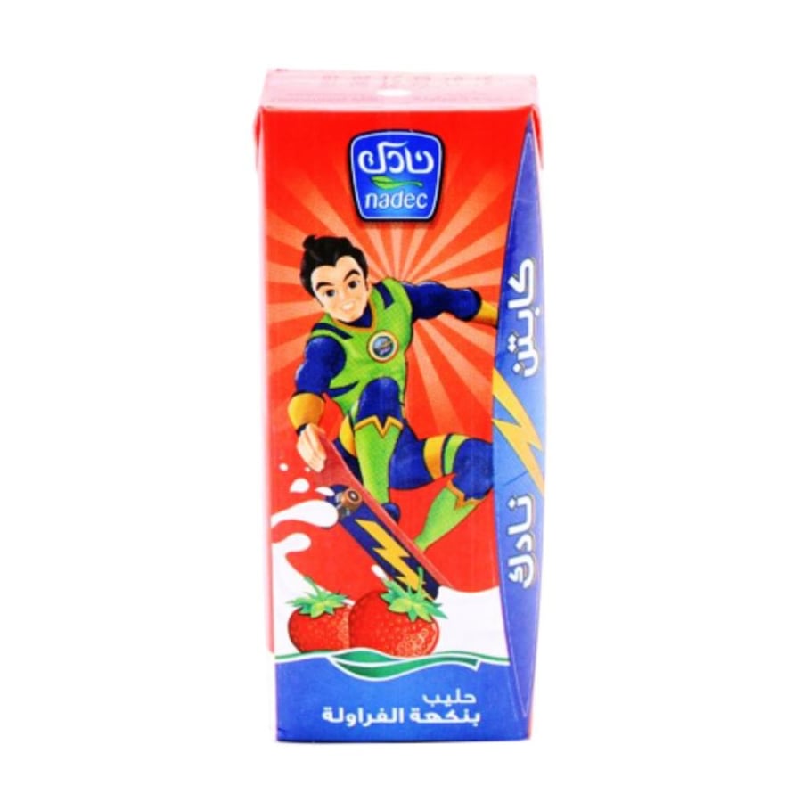 Nadec Long Life Strawberry Milk 18×185ml