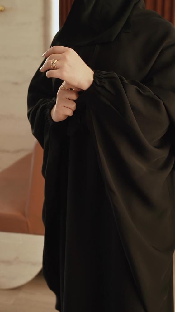 عباية   2 في واحد الكم مطاط + هديه نقاب