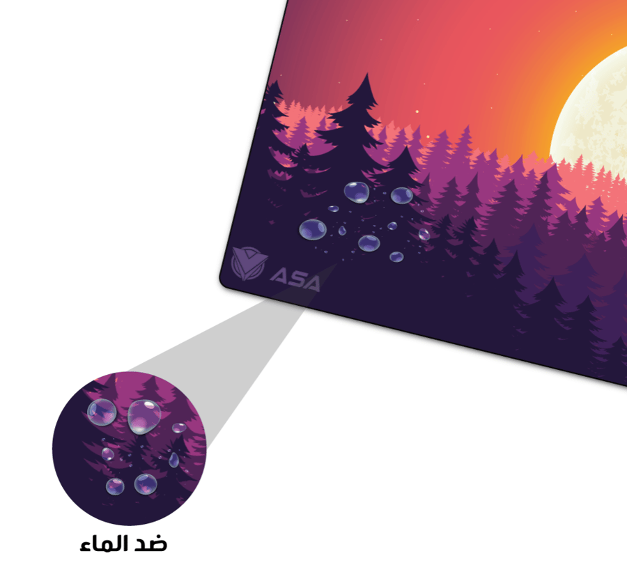 ماوس باد مقاومه للماء والسوائل بحجم 90×40سم