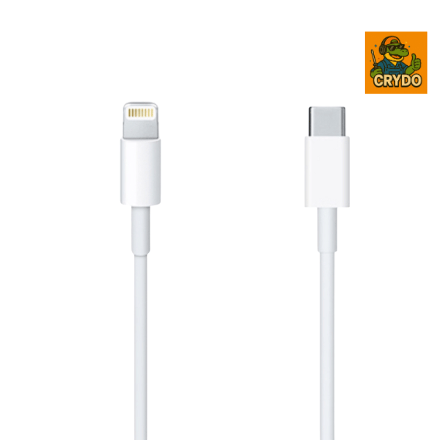 Original iPhone charger cable with symbols