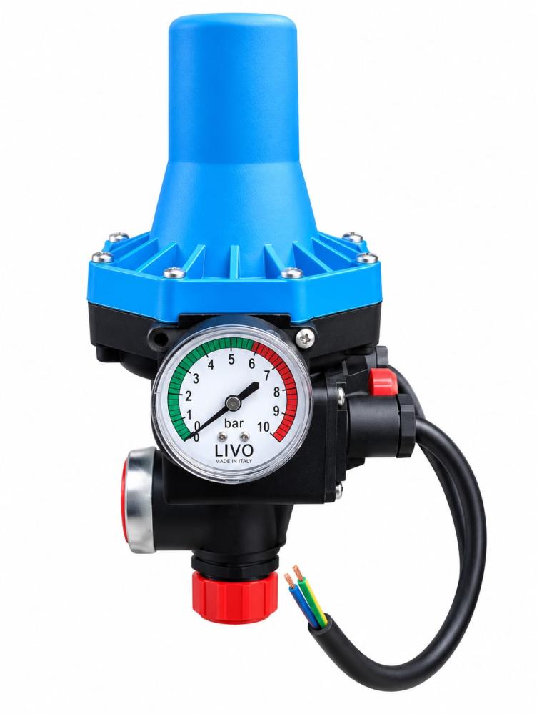 مضخة دينمو كهرباء ايطالي LIVO : MODEL :  LIVO -15 VOLTAGE 1~220/240V FREQUENCY 50/60 Hz MAX BAR 10A IP-65