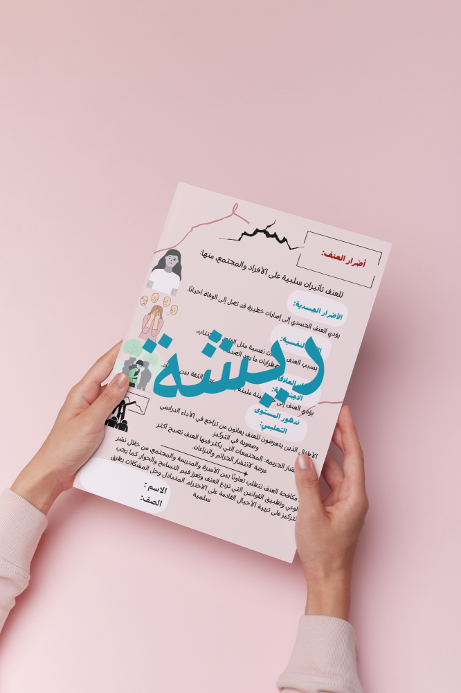 العنف أسبابه وأضراره لغتي ثاني متوسط