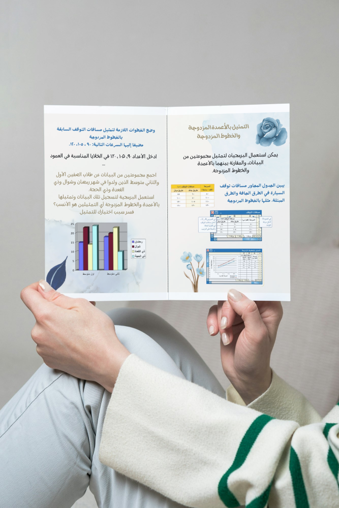 التمثيل بالأعمدة المزدوجة والخطوط المزدوجة أول متوسط