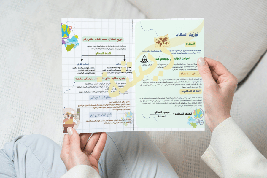 التوزيع السكاني اجتماعيات ثالث متوسط