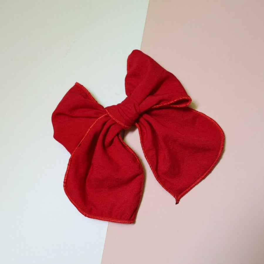 The fabric bow the party Cherry MINI singular